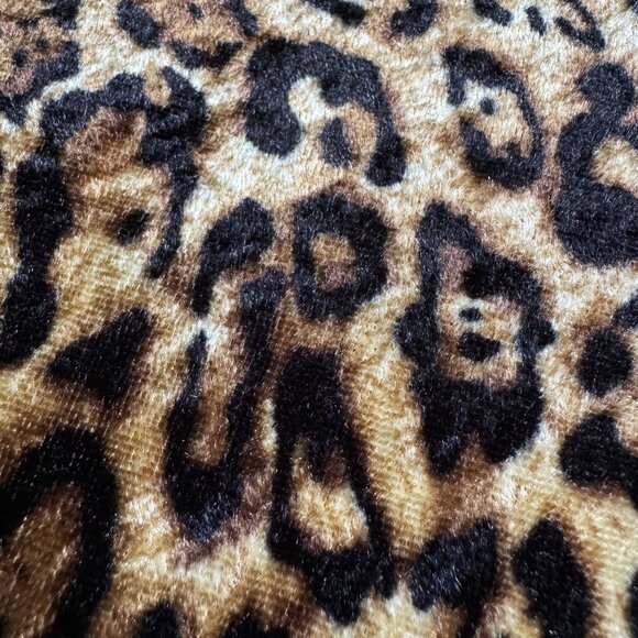 Vtg Anthony‎ Richards Animal Print Velour Zip Front Robe Housecoat Nightgown - Picture 4 of 10